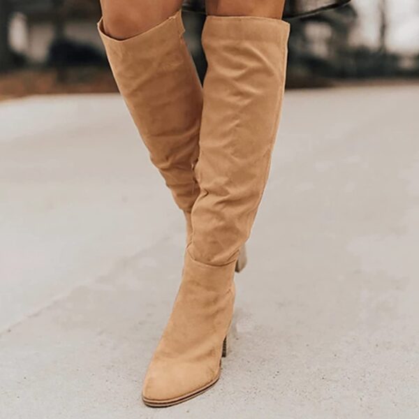 Marcelle - Bottes en cuir souple de haute qualité avec talon – Image 3