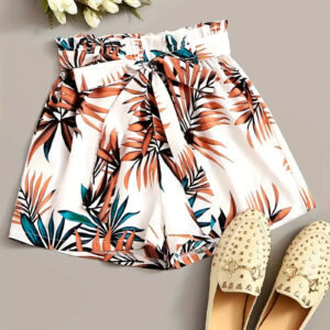Carra - Short en coton taille haute avec bordure à volants
