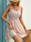 Alida - Robe bohème à imprimé floral et col en V sans manches