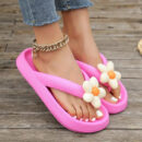 Erin - Pantoufles pour femmes avec décoration en forme de tournesol