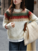 Elizabeth - Pull tricoté d'hiver