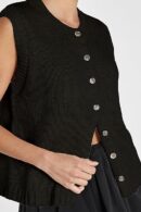 Laverne - Top en maille sans manches avec patte de boutonnage