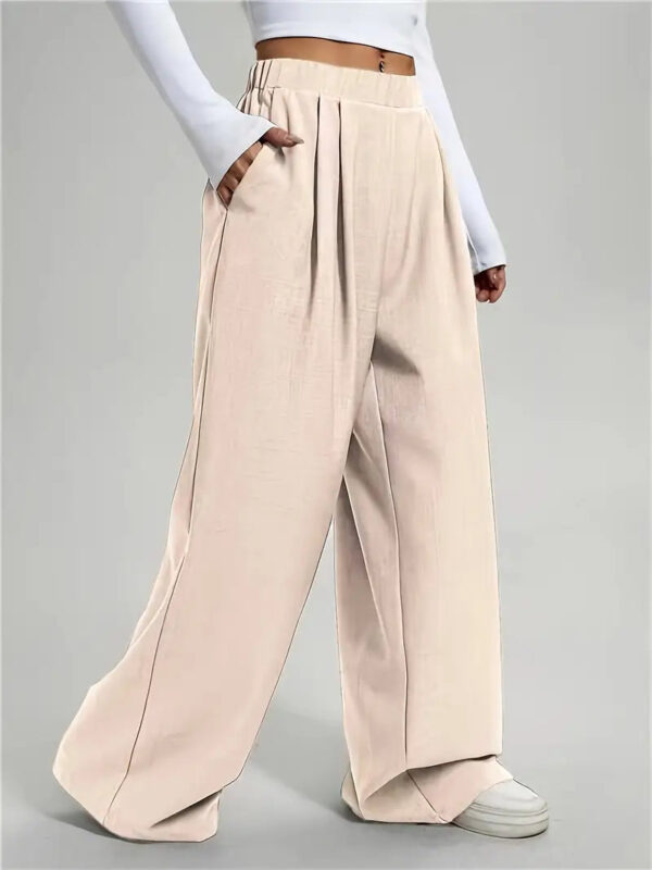 Esther - Pantalon large taille haute pour femme – Image 2