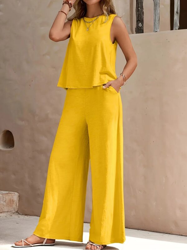 Hope - Ensemble composé d'un haut sans manches et d'un pantalon à jambes larges – Image 7