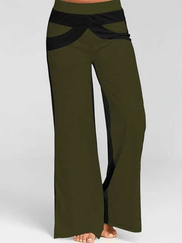 Damaris - Pantalon large avec motif à blocs de couleurs – Image 4
