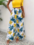 Clarice - Pantalon large à motif floral pour femme