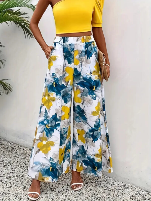 Clarice - Pantalon large à motif floral pour femme – Image 3