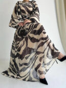 Chloe - Robe longue élégante imprimée avec ceinture