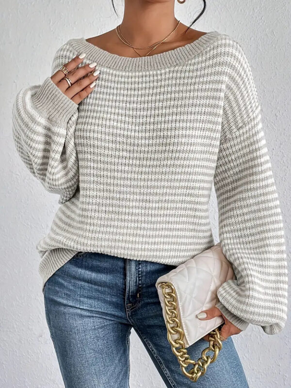 Clare - Pull tricoté à épaules tombantes – Image 5