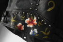 Idaira - Veste En Cuir Avec Broderie De Fleurs