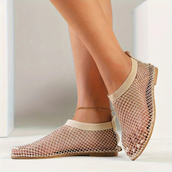 Cleo - Chaussures plates avec décoration en strass pour femmes – Image 5