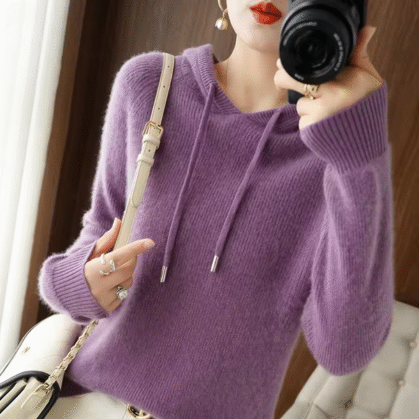 Cenna – Sweat à capuche en cachemire tricoté – Image 7