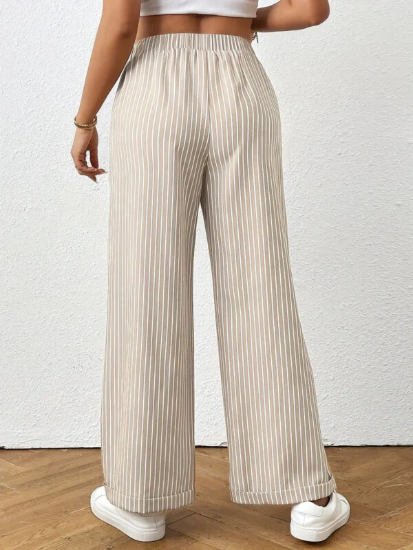 Eugenia - Pantalon droit décontracté à rayures pour femme – Image 2