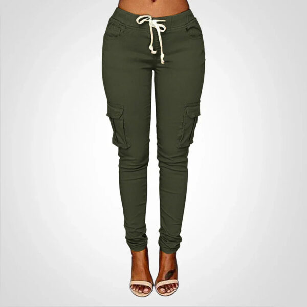 Eileen - Pantalon cargo pour femmes avec cordon de serrage – Image 2
