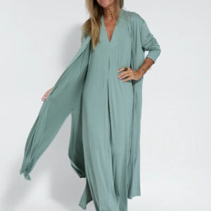 Gertrude - Ensemble robe longue et gilet moulant
