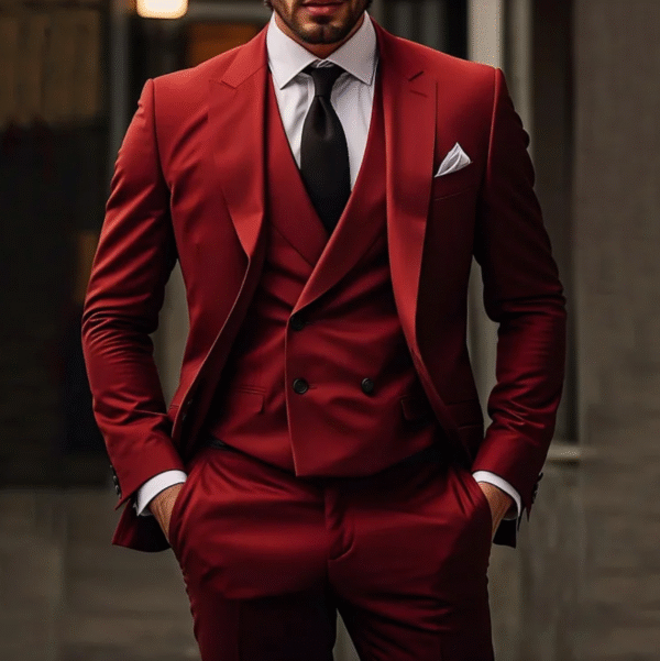 Christopher - Ensemble 3 pièces pour homme composé d'un simple blazer business, d'un gilet et d'un pantalon – Image 5