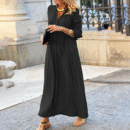Alena - Élégante robe longue à manches longues
