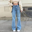 Janine - Pantalon en jean baggy chic