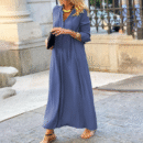 Alena - Élégante robe longue à manches longues