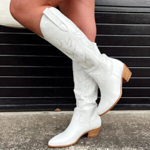 Catharina - Bottes western brodées jusqu'aux genoux pour femmes