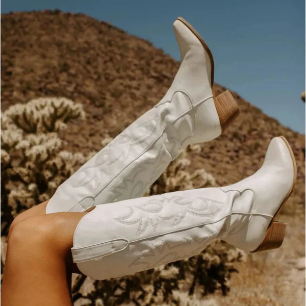 Catharina - Bottes western brodées jusqu'aux genoux pour femmes – Image 2