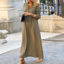 Alena - Élégante robe longue à manches longues