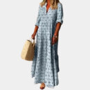Gracie - Robe longue élégante avec col en V