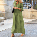 Alena - Élégante robe longue à manches longues