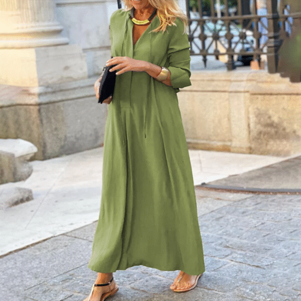 Alena - Élégante robe longue à manches longues – Image 2