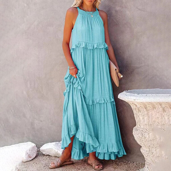 Alaina - Élégante robe longue sans manches à volants – Image 4