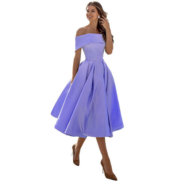 Adèle | Robe de soirée satinée sans bretelles – Image 8