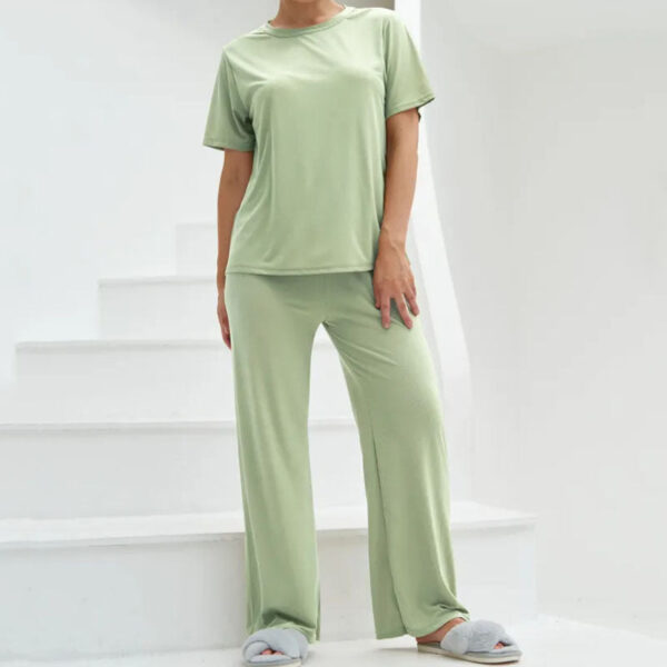 Beatriz - Ensemble décontracté avec haut à manches courtes et pantalon à jambe large – Image 5