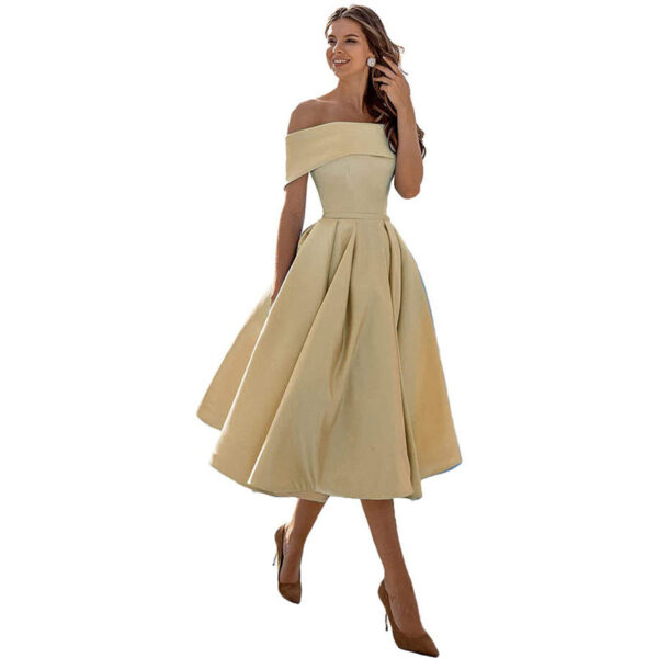 Adèle | Robe de soirée satinée sans bretelles – Image 7
