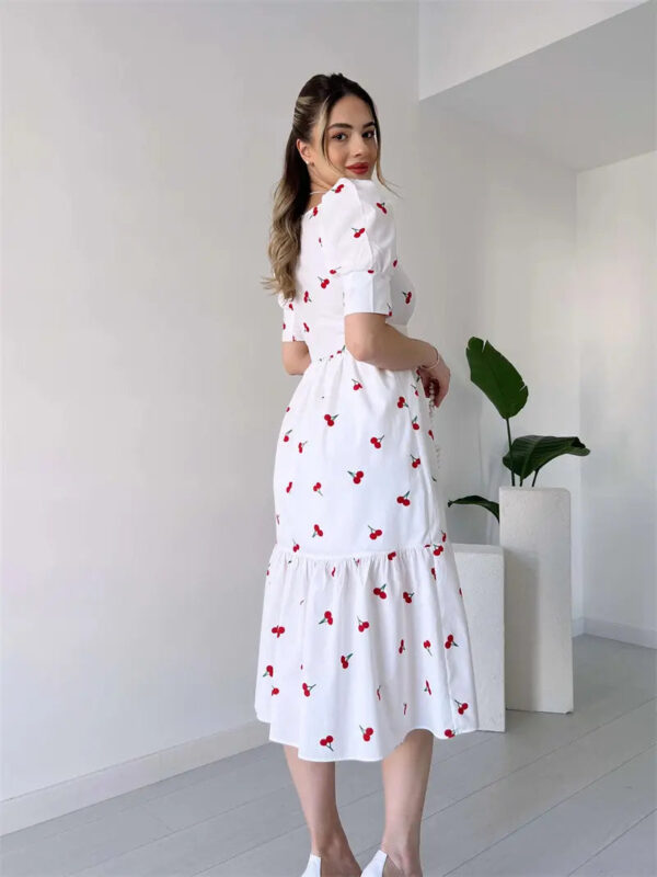 Catherine - Robe florale féminine à manches bouffantes – Image 4