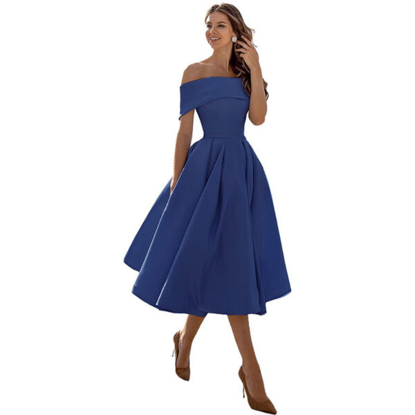 Adèle | Robe de soirée satinée sans bretelles – Image 9