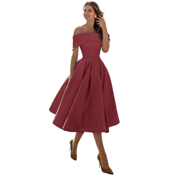 Adèle | Robe de soirée satinée sans bretelles – Image 16