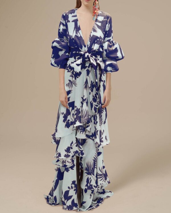 Nathalie | Robe de soirée en chiffon sophistiquée – Image 3