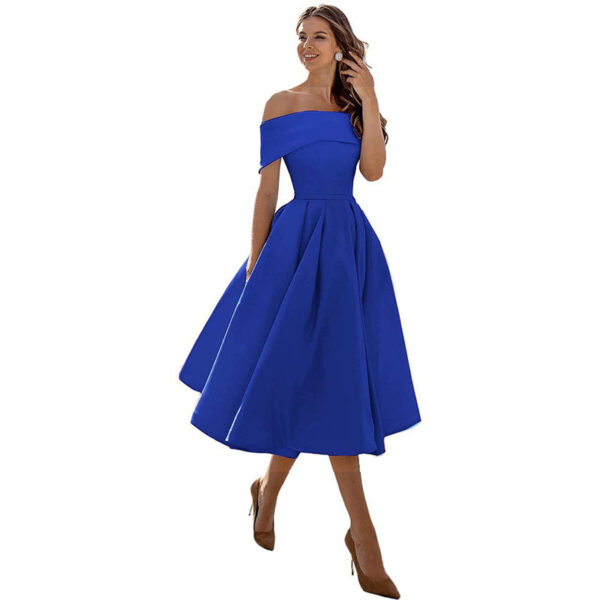 Adèle | Robe de soirée satinée sans bretelles – Image 14