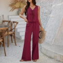 Caterina - Ensemble élégant avec top à bretelles et pantalon taille haute à jambe large
