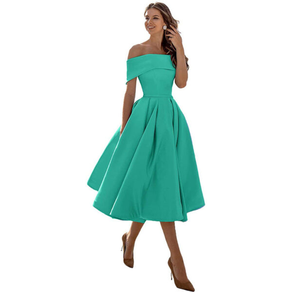 Adèle | Robe de soirée satinée sans bretelles – Image 6