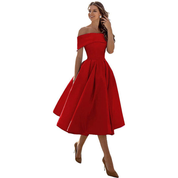 Adèle | Robe de soirée satinée sans bretelles – Image 12