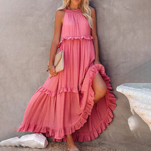 Alaina - Élégante robe longue sans manches à volants – Image 5