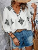 Amalia - Chemisier imprimé style rétro pour femmes