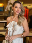 Anastasia - Robe longue sans manches à fleurs 3D