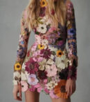 Dolores - Robe fleurie en trois dimensions