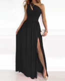 Daphne - Robe Maxi Élégante à Épaule Unique