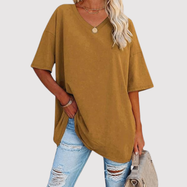 Enid - T-shirt avec col en V – Image 5