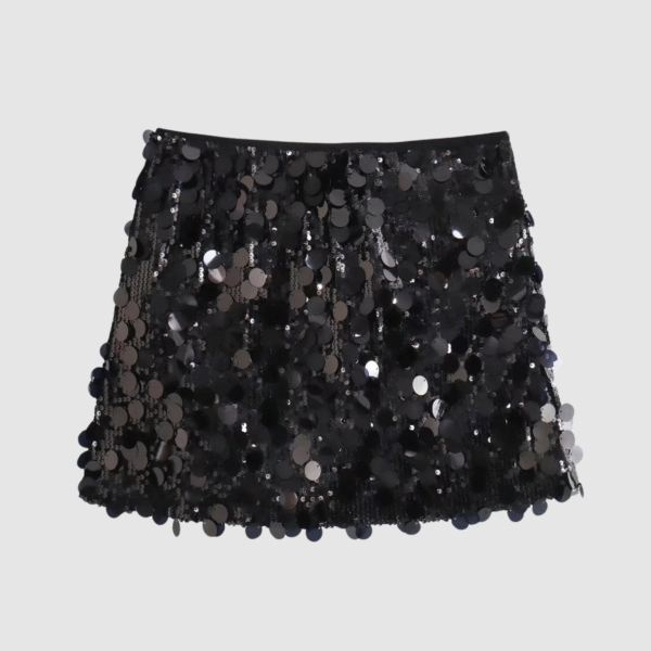 Cordelia  - Jupe mini à paillettes élégante – Image 2