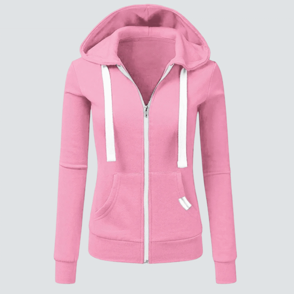 Angela - Sweat à capuche en laine avec cordon de serrage et zip – Image 2