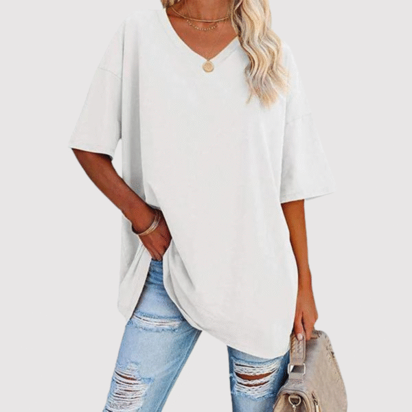 Enid - T-shirt avec col en V – Image 3